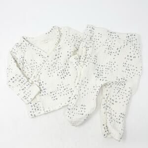 Grayson Collective Baby Boho Gauzy Cotton Wrap‎ Long Sleeve Top & Pants Set 3-6M